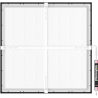 Mexen Brill-S LED lubų šviestuvas 60 x 60 cm, 48W, Neutrali - 4000K, 4800 lm, juoda - L206-060-060-4840-70