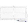 Mexen Brill-S LED lubų šviestuvas ant paviršiaus 60 x 30 cm, 24W, Neutralus - 4000K, 2880 lm, baltas - L207-060-030-2440-20
