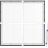 Mexen Brill-S LED lubų plokštė paviršinis montavimas 60 x 60 cm, 36W, Neutrali - 4000K, 3960 lm, juoda