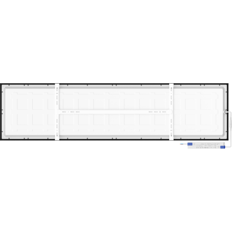 Mexen Brill-S LED paviršinis lubų skydelis 120 x 30 cm, 36W, Neutralus - 4000K, 3960 lm, juodas - L207-120-030-3640-70