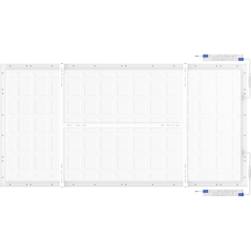 Mexen Brill-S montuojamas LED lubų skydas 120 x 60 cm, 60W, Neutrali - 4000K, 7200 lm, baltas - L207-120-060-6040-20