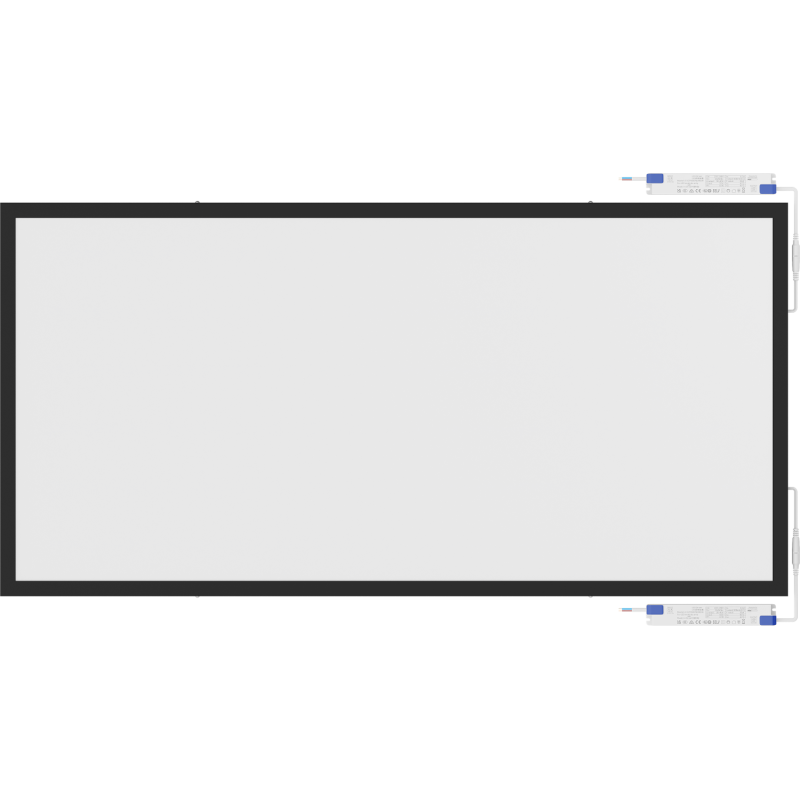 Mexen Brill-S LED lubų skydelis, įmontuojamas, 120 x 60 cm, 60W, Neutralus - 4000K, 6600 lm, juodas - L207-120-060-6040-70