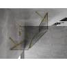 Mexen Mist penkiakampė dušo kabina su atveriamomis durimis 100 x 100 cm, permatoma, auksinis šepečiu išdirbtas