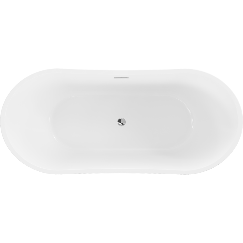 Mexen Montana laisvai pastatoma vonia 170 x 80 cm, balta, chromuota perpylimo anga - 52011708000-01