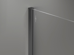 Mexen sieninės grindjuostės prie dušo sienos 8 mm, gun metal - 800-00-95