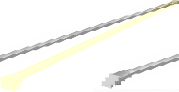 Mexen tiesus laikiklis dušo sienelei 10 mm, šlifuoto aukso - 830-10-55