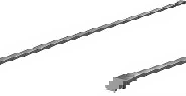 Mexen tiesus atrama dušui 10 mm, ginklo metalo spalva - 830-10-95