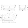 Mexen Oval Slim laisvai pastatoma vonia prie sienos 170 x 80 cm, balta, chromuota perpylimo anga - 52661708000-01