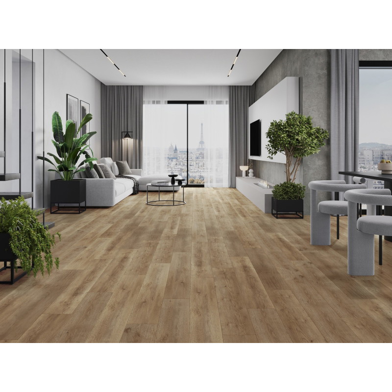 Mexen Spirit Lake Vinilinių grindų LVT mėginys Dryback 2,5 mm, PVC pagrindas, 4 V-grioveliai, ąžuolas - F1301-S