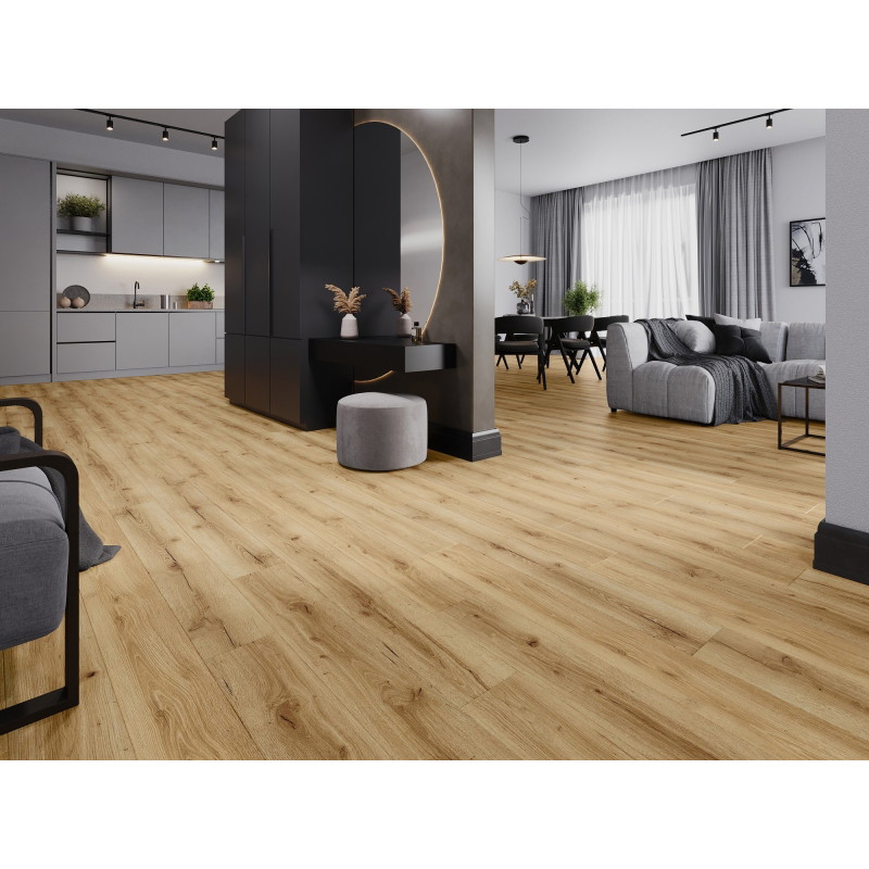 Mexen Beaver Creek vinilinių LVT Dryback 2,5 mm plokščių pavyzdys, PVC pagrindas, 4 V-Fuga, Ąžuolas - F1302-S