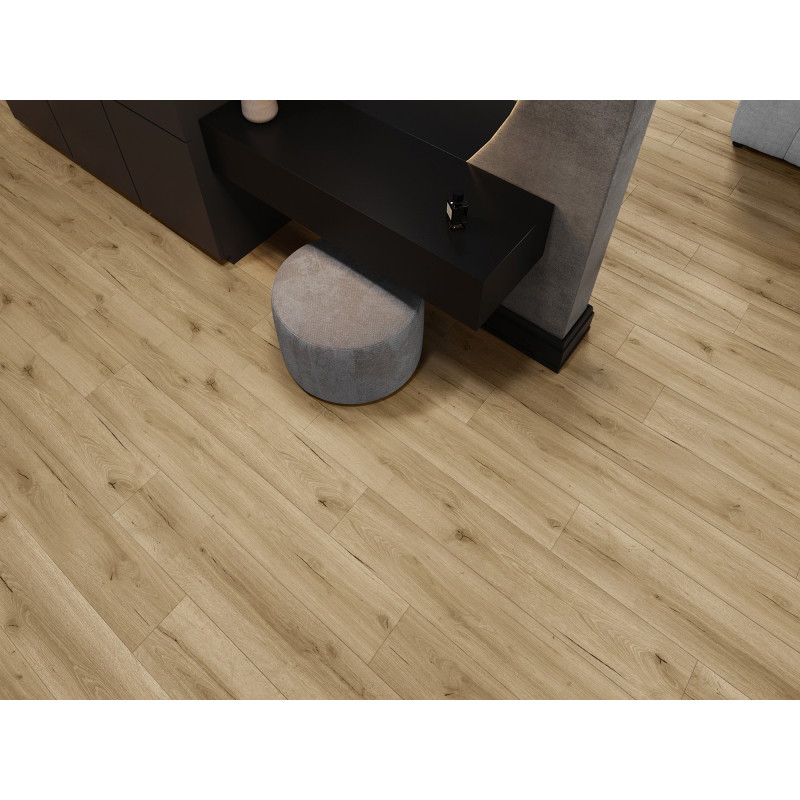 Mexen Buffalo vinilinių LVT Dryback 2,5 mm plokščių pavyzdys, PVC pagrindas, 4 V-grioveliai, ąžuolas - F1307-S