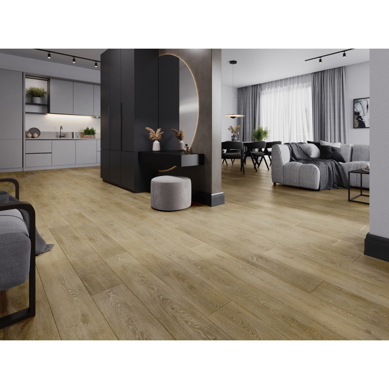 Mexen Alabama vinilinių LVT Dryback 2,5 mm plokščių pavyzdys, PVC pagrindas, 4 V-grioveliai, Ąžuolas - F1319-S