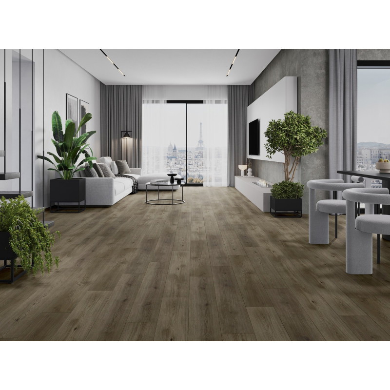 Mexen Perry vinilinių LVT grindų plokščių 2,5 mm pavyzdys, PVC pagrindas, 4 V-grioveliai, ąžuolas - F1321-S