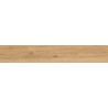 Mexen Meranti Miele glazūruotos, stačiai pjaustyto akmens masės plytelės pavyzdys. Medinės išvaizdos grindų ir sienos