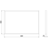 Mexen Loft stačiakampis vonios veidrodis 60 x 40 cm, juodas rėmas - 9852-060-040-000-70