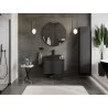 Mexen Orio vonios spintelė po praustuvu 70 cm su stalviršiu, 1 stalčius, juoda matinė - 91A10-07047-1-BFC71