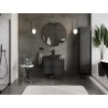Mexen Orio vonios spintelė po praustuvu 70 cm su stalviršiu, 2 stalčiai, juoda matinė - 91A10-07047-2-BFFC71
