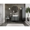 Mexen Orio vonios kambario spintelė po praustuvu 90 cm su stalviršiu, 1 stalčius, matinė grafito - 91A10-09047-1-BFC66