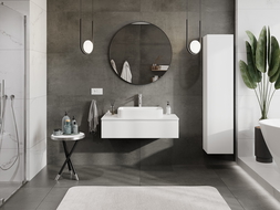 Mexen Orio vonios spintelė po praustuvu 100 cm su stalviršiu, 1 stalčius, balta matinė - 91A10-10023-1-BFC01