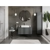 Mexen Orio vonios spintelė po kriaukle 100 cm su stalviršiu, 1 stalčius, grafito matas - 91A10-10047-1-BFC66