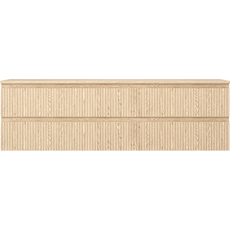 Mexen Rivel vonios spintelė 160 cm su stalviršiu, 2 stalčiai, rifliuota, ąžuolas - 91A20-16047-2-BFFC81