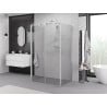 Mexen Exo-3S 3 sienų kampinė dušo kabina 110 x 100 cm, skaidri, chromas - 814-110-100-01-00-3S