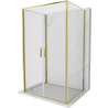Mexen Exo-B Duo 3S trijų sienelių varstoma dušo kabina 100 x 85 cm, skaidri, auksinė - 814-100-085-50-00-3S