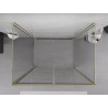 Mexen Exo-3S trisienė atveriama dušo kabina 70 x 120 cm, permatoma, auksinė - 814-070-120-50-00-3S