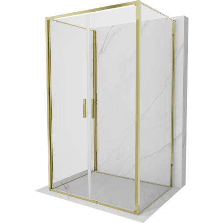 Mexen Exo-3S dušo kabina 3-sienų varstoma 110 x 85 cm, skaidri, auksinė - 814-110-085-50-00-3S