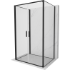 Mexen Exo-3S trijų sienų atveriama dušo kabina 70 x 85 cm, skaidri, juoda - 814-070-085-70-00-3S