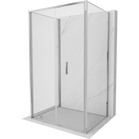 Mexen Exo-3S trijų sienų dušo kabina, sulankstoma 80 x 70 cm, skaidri, chrominė - 816-080-070-01-00-3S