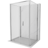 Mexen Exo-3S 3-sienelė sulankstoma dušo kabina 80 x 75 cm, skaidri, chromuota - 816-080-075-01-00-3S