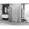 Mexen Exo-F 3S 3 sienų sulankstoma dušo kabina 100 x 90 cm, skaidri, chromuota - 816-100-090-01-00-3S