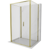 Mexen Exo-3S 3-sieninė sulankstoma dušo kabina, 75 x 70 cm, skaidri, auksinė - 816-075-070-50-00-3S