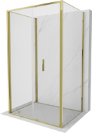 Mexen Exo-3S trijų sienelių sulankstomas dušo kabinas 120 x 75 cm, permatomas, auksinis - 816-120-075-50-00-3S