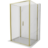 Mexen Exo-3S 3 sienelių sulankstoma dušo kabina 95 x 90 cm, skaidri, auksinė - 816-095-090-50-00-3S