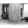 Mexen Exo-3S 3 sienų sulankstoma dušo kabina 70 x 120 cm, permatoma, auksinė - 816-070-120-50-00-3S