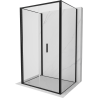 Mexen Exo-F 3S 75 x 100 cm sulankstoma dušo kabina su 3 sienomis, permatoma, juoda - 816-075-100-70-00-3S