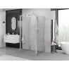Mexen Exo-3S dušo kabina, 3 sienos, atveriama, 70 x 70 cm, skaidrus, chromas - 817-070-070-01-00-3S