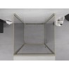 Mexen Exo-3S 3 pusių atverčiama dušo kabina 95 x 95 cm, permatoma, auksinė - 817-095-095-50-00-3S