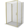 Mexen Exo-3S 3 sienų atveriama dušo kabina 75 x 80 cm, skaidrus, auksinis - 817-075-080-50-00-3S