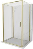 Mexen Exo-3S 3 sienų atveriama dušo kabina 75 x 110 cm, skaidri, auksinė - 817-075-110-50-00-3S