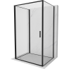 Mexen Exo-3S 3-sienės dušo kabina su 90 x 95 cm atveriamomis durimis, skaidri, juoda - 817-090-095-70-00-3S