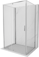 Mexen Exo-3S Trijų dalių kampinė dušo kabina 125 x 85 cm, skaidri, chromuota - 819-125-085-01-00-3S