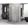 Mexen Exo-3S 130 x 70 cm dydis, trijų sienų dušo kabina su varstomomis durimis, skaidri, auksinė - 819-130-070-50-00-3S