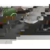 Mexen Enzo vienguba granitinė plautuvė su džiovykle 576 x 465 mm, Juoda/Sidabrinis metallic, sifonas Auksinė - 6506571005-73-G