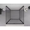 Mexen Exo-3S 90 x 90 cm, trijų sienų dušo kabina, skaidri, juoda - 819-090-090-70-00-3S