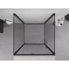 Mexen Exo-3S dušo kabina 3-sienelė su atverčiama durimis 120 x 120 cm, skaidri, juoda - 819-120-120-70-00-3S