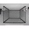 Mexen Exo-R 3S trijų sienų dušo kabina, atidaroma, 120 x 85 cm, permatoma, juoda - 819-120-085-70-00-3S