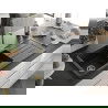 Mexen Andres granitinė virtuvinė plautuvė 1,5 kamerinis su drenažu 1000 x 500 mm juoda/sidabrinė metalinė, auksinė sifonas - 65?